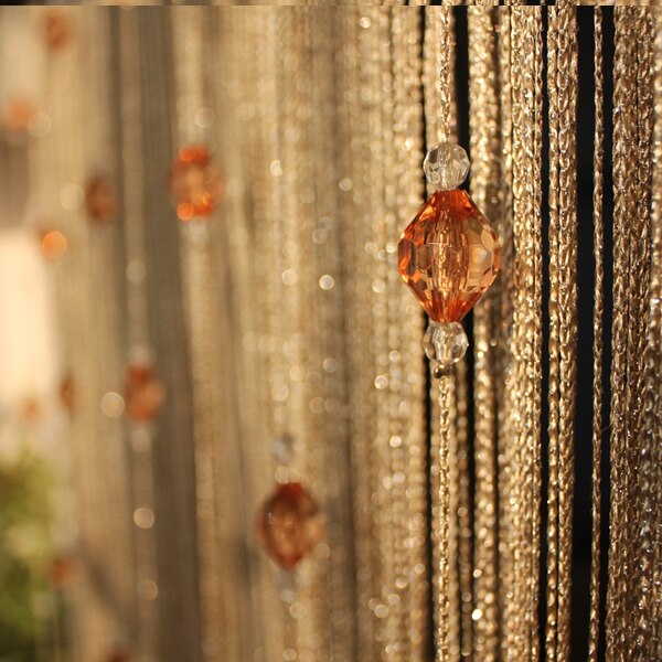  ο Ÿ 1 * 2.8m   ÷  ũŻ Ŀư   Ŀư/New style 1*2.8m upscale champagne color beads crystal curtain thread door curtain of the ent